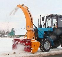 Снегоочиститель шнекороторный для МТЗ 82 механический поворот желоба